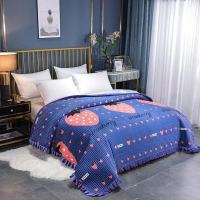 水晶绒床盖单件三件套绗缝工艺双层夹棉冬季盖毯榻榻米罩加绒床单