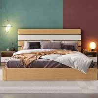 床 简约现代北欧板式床经济大婚床1.5米单人床1.8米双人床