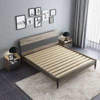 北欧风《床》1.2米单人床主卧1.8米双人大床家具现代1.5米实木床