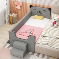 儿童床拼接床加宽拼接拼床边床单人床婴儿宝宝带护栏小床延边