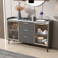 现代简约备餐柜餐边柜厨房储物柜碗柜家用靠墙北欧微波炉柜茶水柜