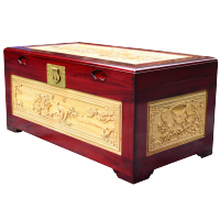 樟木箱子实木仿古雕花衣箱字画收藏新中式收纳嫁妆箱卧室家具