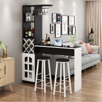 靠墙吧台桌家用一体现代简约餐厅客厅小户型隔断酒柜小吧台隔断柜