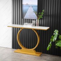 大理石玄关桌靠墙置物架条案北欧玄关台入户玄关柜现代简约风