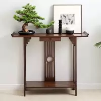 新中式玄关台禅意门厅玄关供桌现代简约客厅条案胡桃色实木端景台