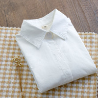 棉白衬衫女冬装加绒加厚保暖韩版色职业休闲内搭打底衫衬衣