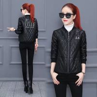 加棉加厚刺绣皮棉衣外套秋冬韩版宽松休闲大码皮夹克女外搭外套女