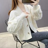 春秋女士毛衣短款外套女小个子2021年新款女春秋针织开衫上衣