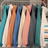 加绒中长款卫衣女潮ins2021新款宽松百搭慵懒风学生遮屁股上衣厚