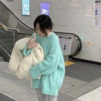 单件/套装2021年春秋新款韩版长袖t恤+减龄百搭针织毛衣女两件套10天内发货