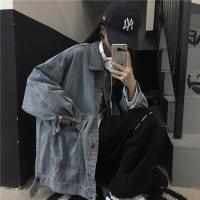 外套女秋季2021年新款韩版ins港风宽松bf百搭学生工装牛仔夹克潮