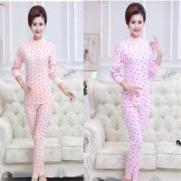 秋衣秋裤中老年人棉保暖内衣套装老人薄款棉毛衫大码内衣女