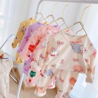 儿童睡衣秋衣秋裤宝宝中小童秋冬男童女童卡通保暖内衣家居服套装