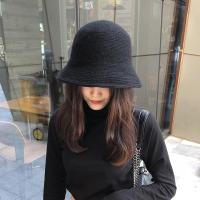 帽子女秋冬时尚羊毛针织渔夫帽冬天帽子韩版百搭小沿毛线帽秋季潮