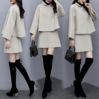 2021秋冬季新款气质韩版毛呢套装裙短款休闲显瘦潮时尚两件套女10天内发货