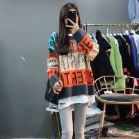 毛衣宽松慵懒女外穿韩版秋冬2021新款套头圆领休闲百搭长袖打底潮