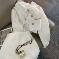 大码套装女遮肚显瘦秋季新款名媛休闲减龄上衣半身裙两件套