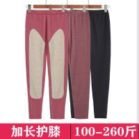 秋冬德绒护膝打底裤大码双面绒恒温保暖裤女秋裤胖mm200斤