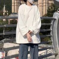 无帽套头卫衣女春秋新款薄款宽松韩版设计感小众ins慵懒风上衣潮