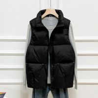 羽绒马甲女2021反季新款轻薄羽绒服铆钉款宽松马夹背心坎肩外套潮