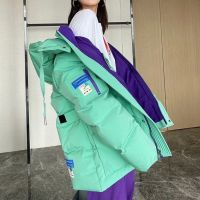 东大门欧洲网红派克羽绒服女中长款2021新款韩版加厚工装休闲外套