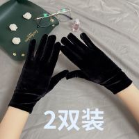 金丝绒手套女春季防风开车高弹力秋冬季户外骑车耐磨保暖广场舞蹈