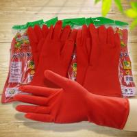 套装永芳爱手红色玫瑰橡胶家务洗衣洗碗清洁防水手套