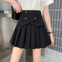 半身裙女夏季短裙2021新款高腰显瘦a字裙防走光百褶裙百搭裙子潮