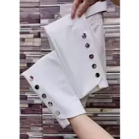 2021高弹大码秋季西装裤女新款韩版高腰休闲显瘦修身小脚九分裤子