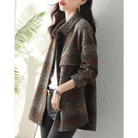 格子衬衫外套女潮ins百搭2021新款秋装洋气宽松开衫长袖上衣