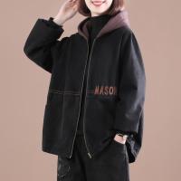 2021秋季新款宽松大码显瘦做旧休闲连帽复古牛仔外套女