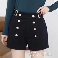短裤女秋冬2020新款双排扣黑色洋气阔腿裤外穿a字高腰显瘦靴裤潮