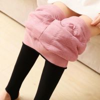 蚕丝外穿打底裤女高腰显瘦冬季加绒加厚保暖裤修身厚一体裤棉裤