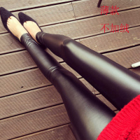 薄-厚大码160斤加绒加厚仿皮打底裤显瘦外穿仿皮裤百搭裤子女