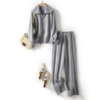 /ihimi2021秋季新款韩版宽松时尚长袖小衫宽松休闲裤套装女