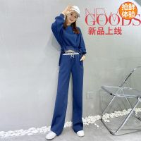 时尚运动卫衣套装女休闲阔腿裤两件套女装2021早秋装款欧货