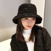 渔夫帽子女秋冬新款韩版百搭羊羔绒加厚保暖帽日系ins潮时尚盆帽