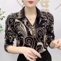 质感~洋气减龄~2021秋冬新款时尚烫钻打底衫上衣女t恤妈妈装15天内发货