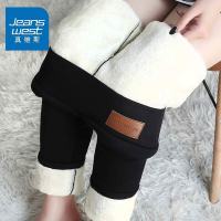 真维斯超厚特厚羊羔绒打底裤女裤冬季加绒加厚外穿高腰一体裤棉裤