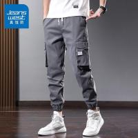 真维斯夏季工装裤男潮牌宽松束脚裤时尚薄款长裤港风百搭休闲裤男