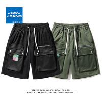 真维斯旗下JSW夏季短裤男军绿色多口袋工装裤日系cityboy高街裤子