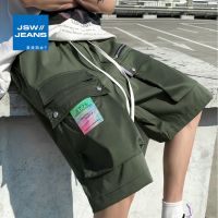 真维斯旗下JSW夏季短裤男军绿色多口袋工装裤日系cityboy高街裤子