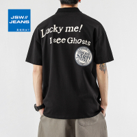 真维斯旗下JSW夏季新款男士短袖潮牌翻领半袖宽松polo衫日系风T恤