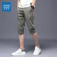 真维斯七分裤男士夏季薄款裤子休闲宽松短裤百搭直筒运动七分裤男