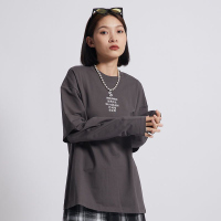 的派 DIPAI 圆领宽松印花上衣女 初秋新款