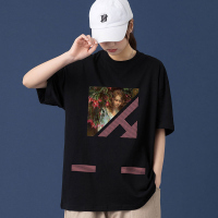 的派 DIPAI 人物印花纯棉短袖宽松上衣 潮流款