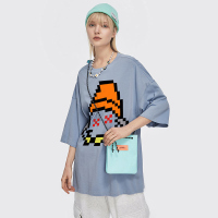 的派 DIPAI 对称印花纯棉短袖宽松上衣潮牌精品