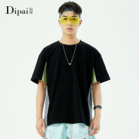 的派 DIPAI圆领T恤男夏宽松个性印花潮流百搭风向