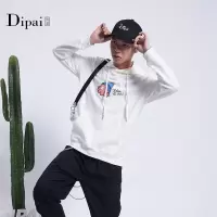 的派 DIPAI卫衣男秋冬宽松章鱼印花时尚款