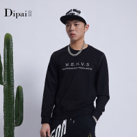 的派 DIPAI长袖T恤男士秋季2022新款潮牌秋款字母卫衣男